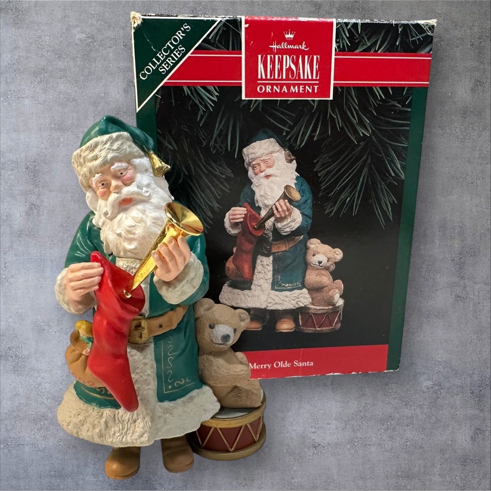 Hallmark Keepsake Merry Olde Santa Ornaments 1992 & 1993 w/ Boxes Lot of 2 - Picture 8 of 15